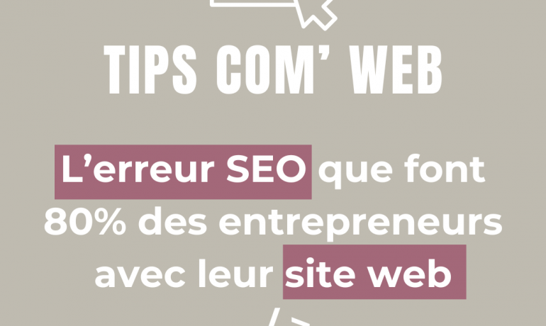 Erreur SEO - Site web one page
